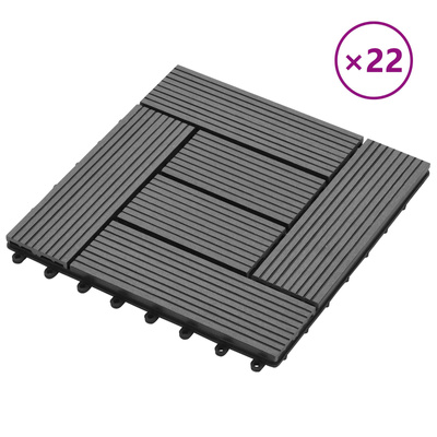 Płytka Tarasowa 22 pcs Szary 30 x 30 cm