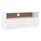 vidaXL Szafka pod TV z szufladami ALTA, biała, 100x35x41 cm, sosna