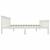vidaXL Rama łóżka, biała, lite drewno sosnowe, 160 x 200 cm model standard