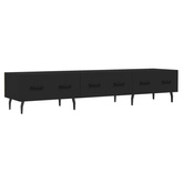 vidaXL Szafka pod TV, czarna, 150x36x30 cm, materiał drewnopochodny