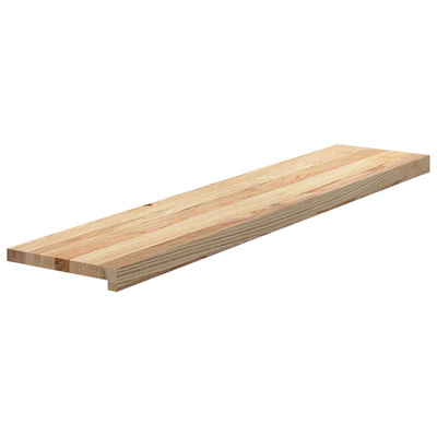 Stopnie schodowe, 12 szt., surowe 120x25x2cm lite drewno dębowe