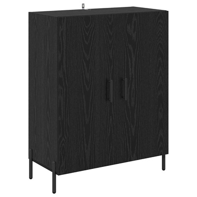 Highboard 2 szt. Czarny Dąb 69,5 x 34 x 180 cm