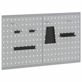 Panel Narzędziowy 2 szt. Szary 100 x 1 x 60 cm Stal
