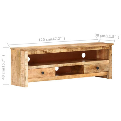 vidaXL Szafka pod TV, 120x30x40 cm, surowe drewno mango