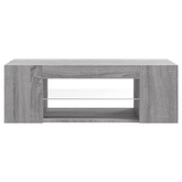 vidaXL Szafka pod TV z oświetleniem LED, szary dąb sonoma, 90x39x30 cm