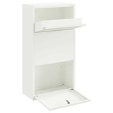 Skrzynka na przesyłki z drzwiami Biały 44 x 22 x 82 cm Stal