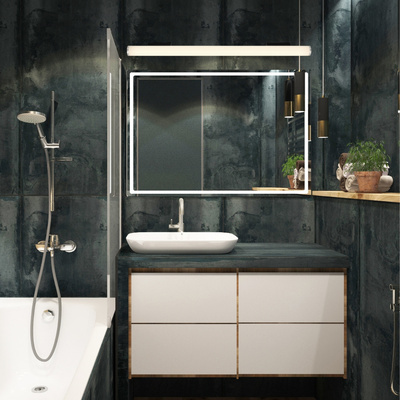 Kinkiet nad lustro Abigali Da Vinci 30W 100cm czarny