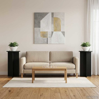 Stojak na rośliny 2 pcs Czarny 40 x 40 x 80 cm