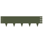 Krawężnik do trawnika 10 szt. 100 x 25 cm Stal Oliwkowy zielony