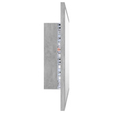 vidaXL Lustro łazienkowe LED, szarość betonu, 60x8,5x37 cm, akryl