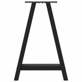 Nogi do stołu jadalnego w kształcie litery A 2 szt. Czarne 60x(72-73) cm Stal