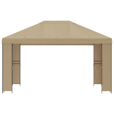 Altana 4 × 3 m Beżowy Poliester i Stal 190 gsm