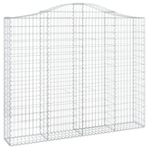 Kosze gabionowe, 2 szt, 200x30x160/180 cm, galwanizowane żelazo