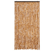 Zasłona przeciwko owadom, ochra i biel, 100x230 cm, szenil