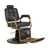 Gabbiano fotel barberski Boss HD Old Leather czarny 131780