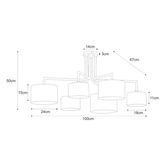 Lampa sufitowa K-4321 z serii SIMONE BLACK