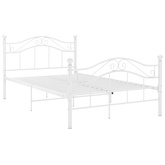 Rama łóżka, biała, metalowa, 120 x 200 cm