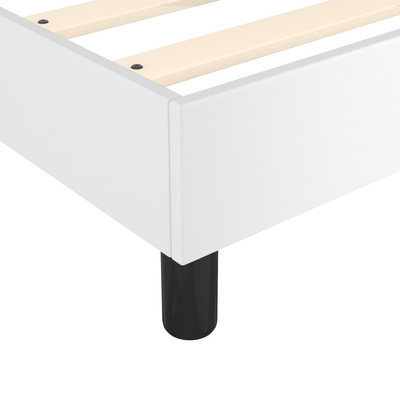vidaXL Łóżko kontynentalne z materacem, białe, ekoskóra 80x200 cm wariant 5