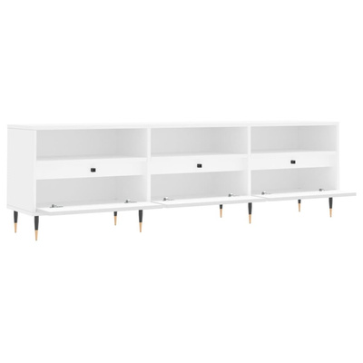 vidaXL Szafka pod TV, biała, 150x30x44,5 cm, materiał drewnopochodny wariant 5