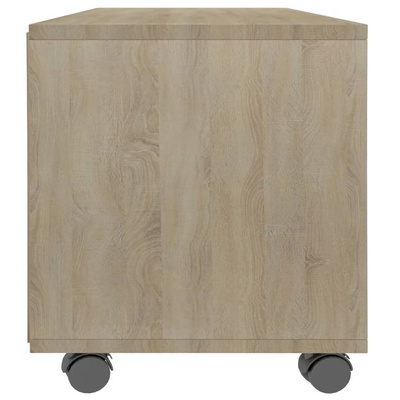 vidaXL Szafka pod TV, dąb sonoma, 90x35x35 cm, materiał drewnopochodny