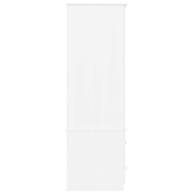 Szafa ALTA, biała, 90x55x170 cm, lite drewno sosnowe