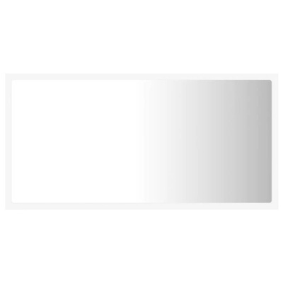 vidaXL Lustro łazienkowe z LED, białe, 80x8,5x37 cm, akryl