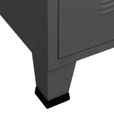 vidaXL Industrialna szafka pod TV, antracytowa, 105x35x42 cm, metalowa