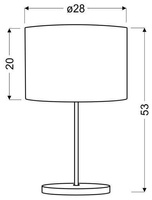 Lampka stołowa szara/chrom Manhattan 41-55029
