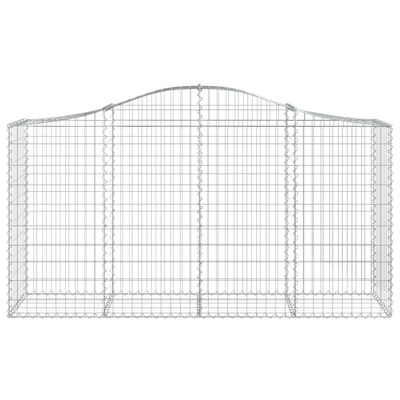 Kosze gabionowe, 6 szt, 200x50x100/120 cm, galwanizowane żelazo