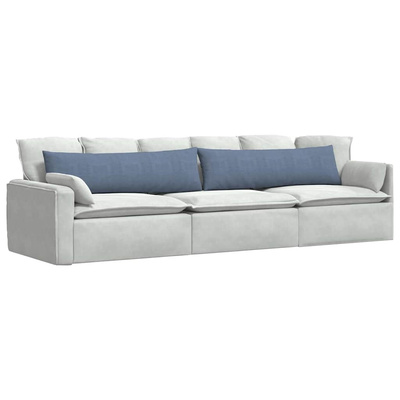 Poduszki na sofę 2 pcs Niebieski 145 x 40 cm Tkanina sztruksowa
