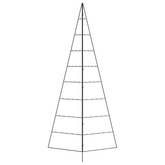 Metalowa choinka świąteczna, do dekoracji, czarna, 210 cm