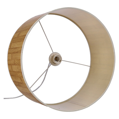 Lampa wisząca z abażurem Timber brązowa pojedyncza do salonu