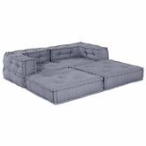 Modularna jednostka sofy 2 pcs Szary 140 x 70 x 56 cm tkanina