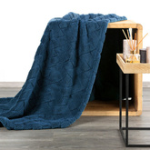 Koc Caro granatowy 170x210