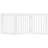 Składana bramka zabezpieczająca dla psa, 3 panele, biała, 150cm