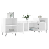 vidaXL Szafka pod TV, wysoki połysk, biała, 160x35x55 cm