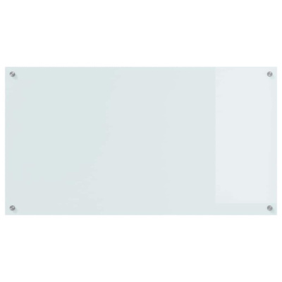 Panel kuchenny Biały 110 x 60 cm szkło hartowane