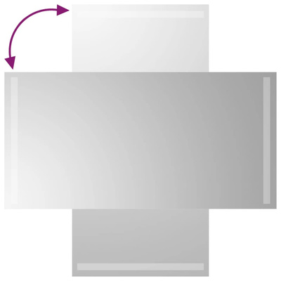 Lustro łazienkowe z LED, 40x80 cm vidaXL