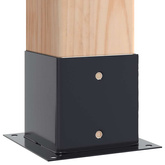 Podstawy słupków kwadratowe 4 szt. Antracyt 141x141 mm