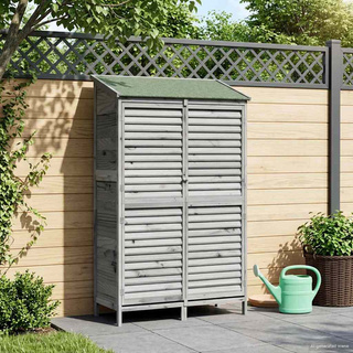 Shed ogrodowy Szary 106 x 56 x 176,5 cm Drewno Świerkowe