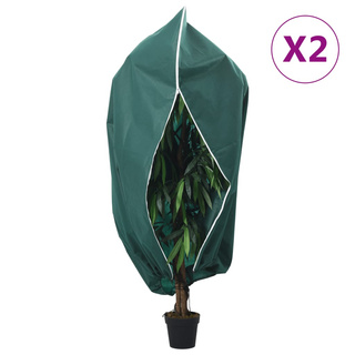 Kaptury ochronne na rośliny, suwak, 2 szt., 70 g/m? 1,55x1,55 m