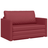 Sofa Bed Czerwone wino 124 x 71 x 78 cm Sztuczna skóra
