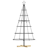 Choinka Stożkowa Świąteczna z podstawą Czarny 154 cm Stal
