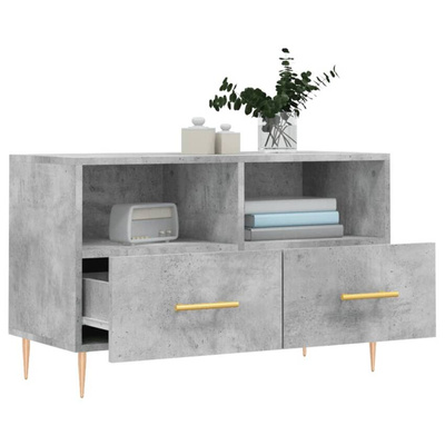 vidaXL Szafka pod TV, szarość betonu, 80x36x50 cm wariant 6