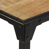 Stolik barowy, 150x55x107 cm, surowe lite drewno mango
