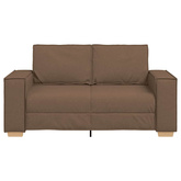 Sofa 2-osobowa brązowa 160x78x84 cm tkanina