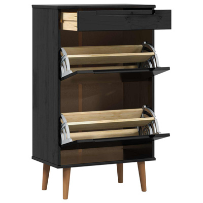 Szafka na buty MOLDE 59,5 x 35 x 103 cm Lite drewno sosnowe