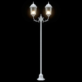 Lampa ogrodowa Biały 68 x 20 x 235 cm Aluminium i szkło
