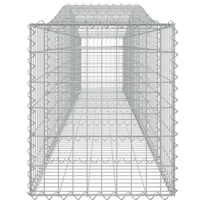 Kosze gabionowe, 20 szt, 400x50x60/80 cm, galwanizowane żelazo