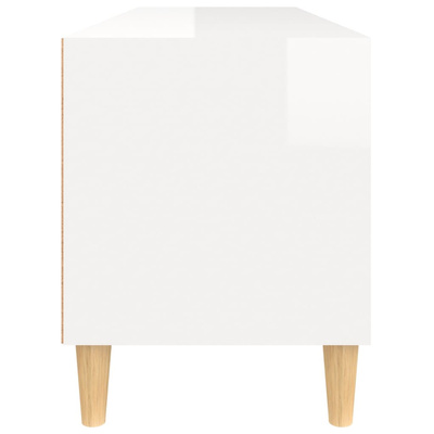 vidaXL Szafka pod TV, wysoki połysk, biała, 100x34,5x44,5 cm